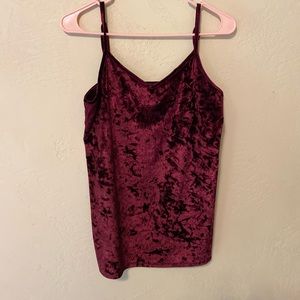 Maroon Velvet Top